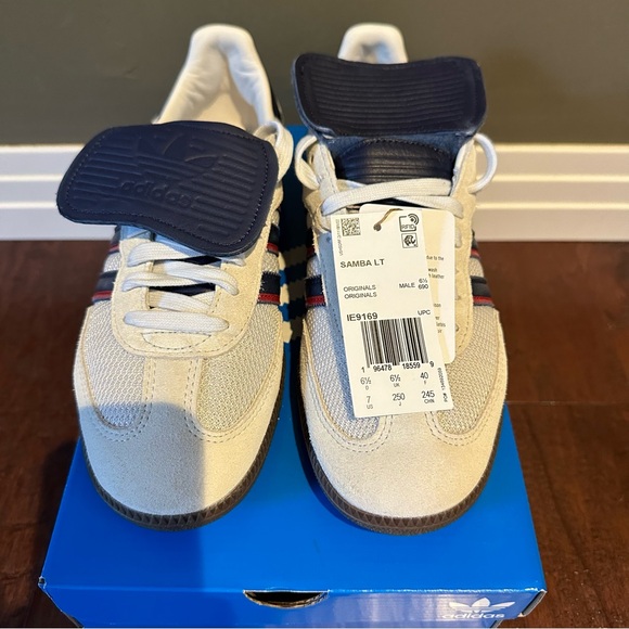 Adidas Originals SAMBA LT in CRYWHT/DARKBLUE/GUM5 size M7/W8 - Picture 5 of 7